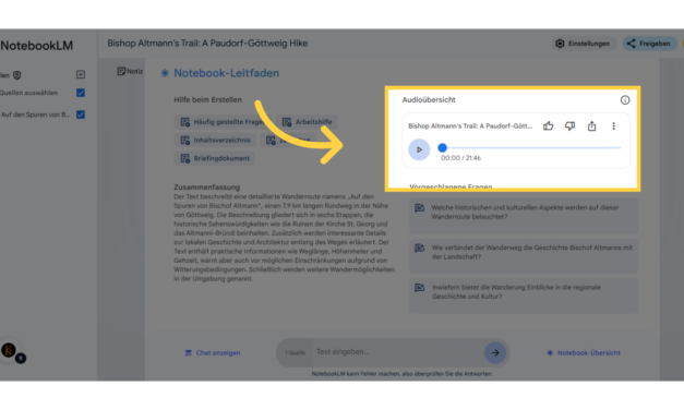 NotebookLM: Erstellung eines deutschsprachigen Podcasts