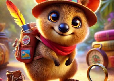 KI-generiertes Bild eines Quokkas im Pixar-Stil